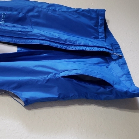 MARMOT Vibrant Blue Windbreaker Full Zip Sleeveless Vest Size SP - Picture 8 of 16